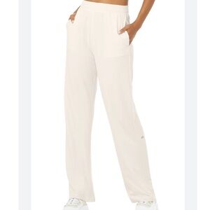 ALO Yoga High Waist Dreamy Wide leg pant medium ivory cream